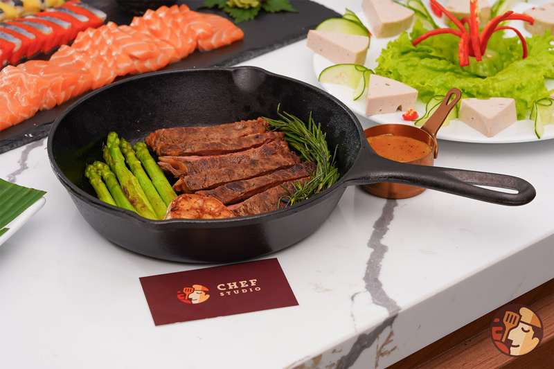 Thời gian chế biến món steak cực kỳ nhanh