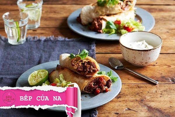 cách làm vỏ bánh burrito