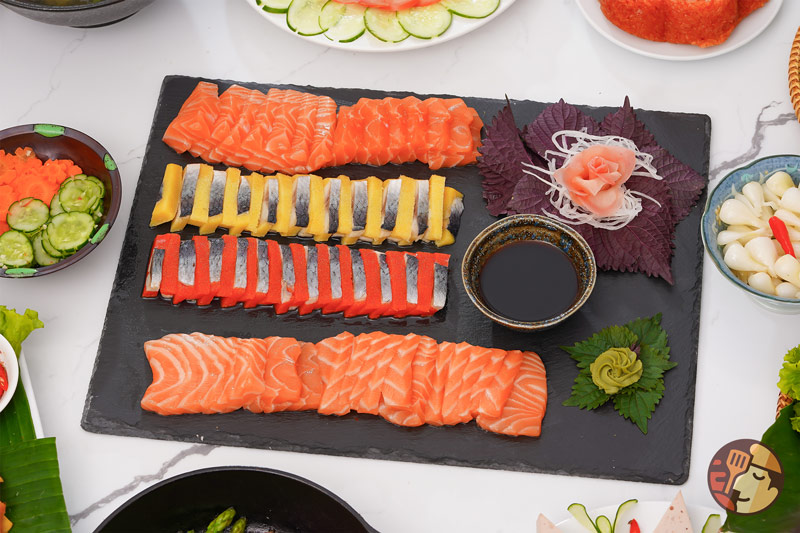 Sashimi cá trích ép trứng dinh dưỡng, ngon mắt