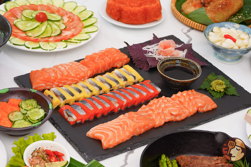 Sashimi cá hồi mềm ngọt, thơm ngon