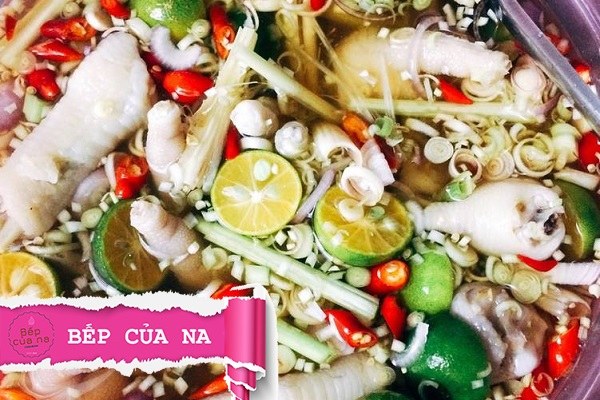 tỉ lệ pha nước ngâm chân gà sả tắc